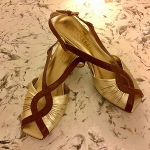 NWOT Beautiful Talbots sling back wedges